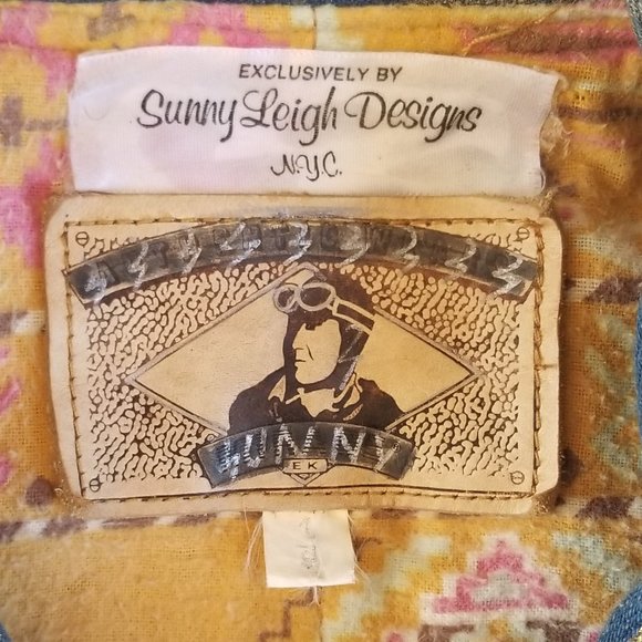 Hand Painted Denim Jacket Horse NYC 80s Vintage XL - Picture 3 of 8